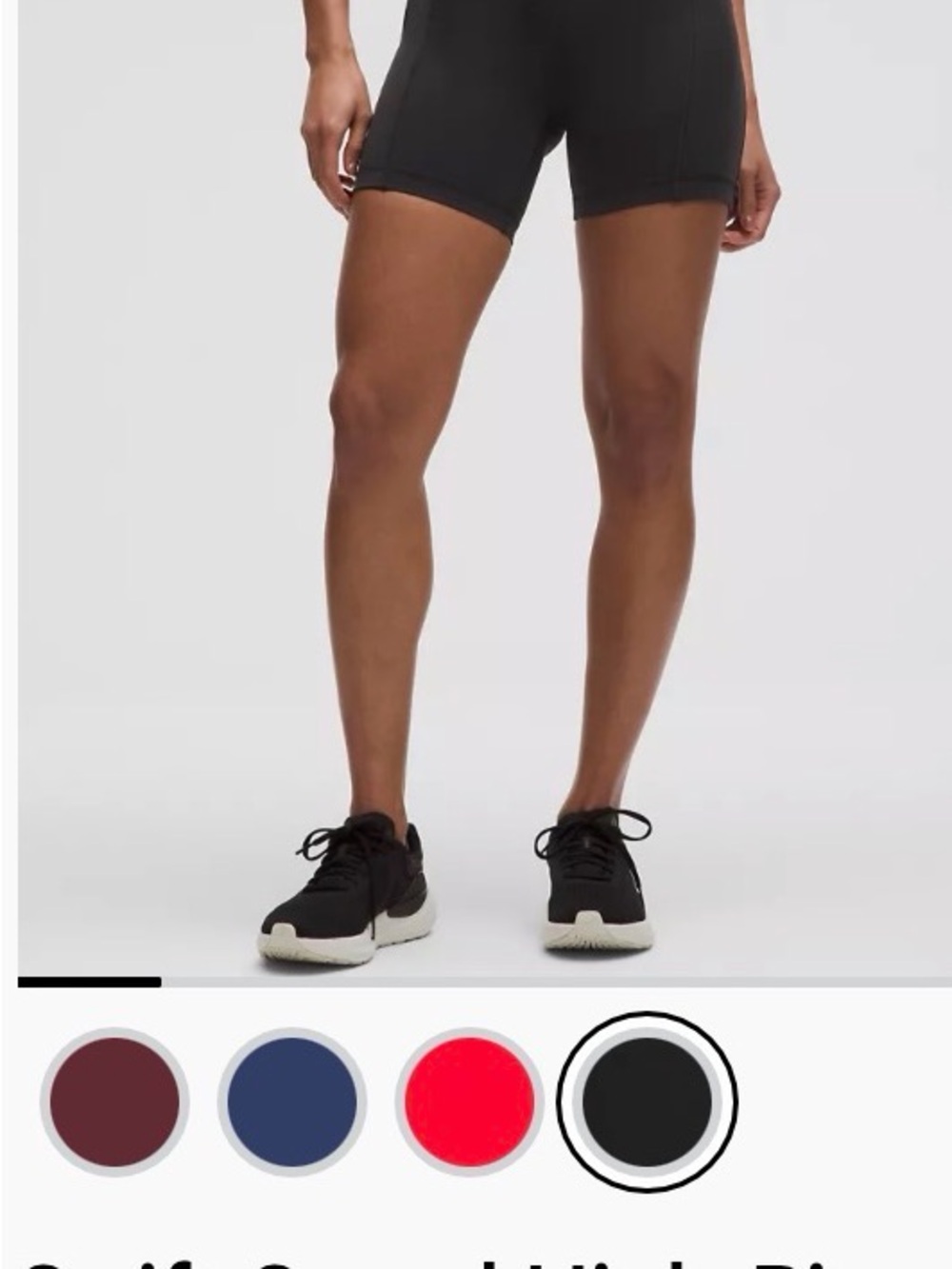 lululemon athletica Black High-Rise Bike Running Shorts worn once